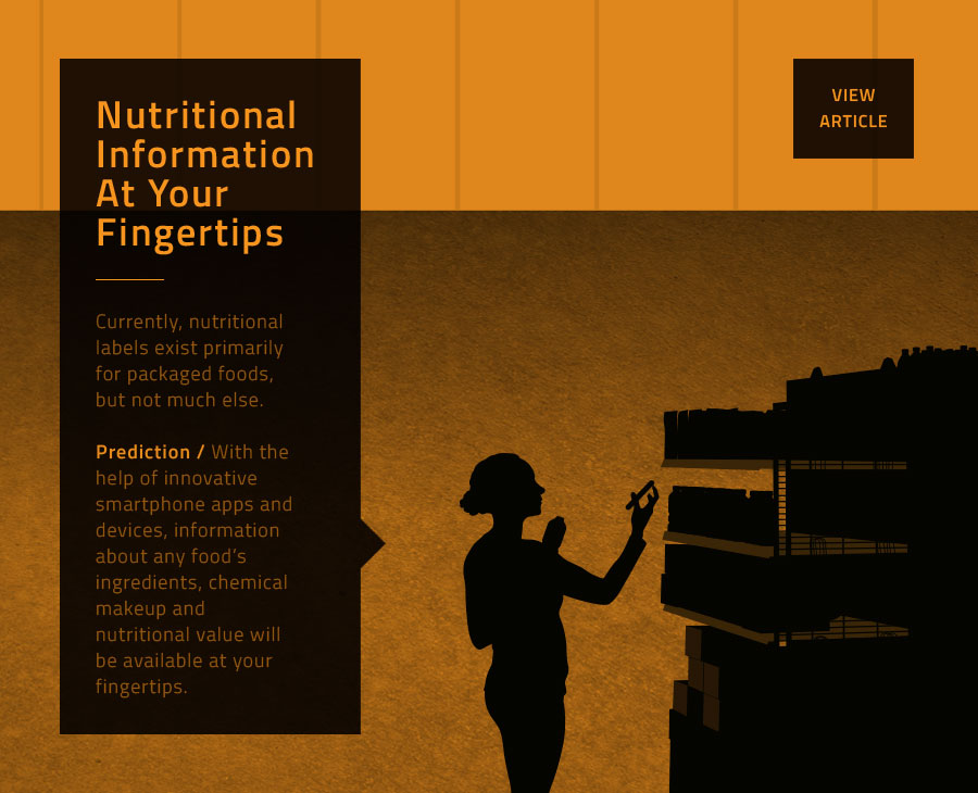 Nutritional Information At Your Fingertips